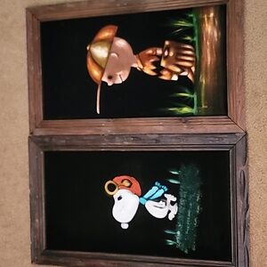 Charlie Brown & Snoopy framed
